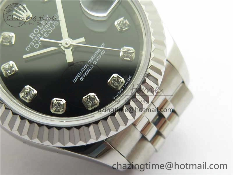 WaterResistant Datejust 28mm 279174 SS BP Maker Best Edition Black Crystal Dial on SS Jubilee Bracelet ETA 10322