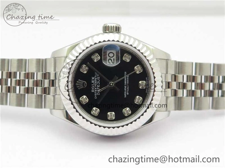 WaterResistant Datejust 28mm 279174 SS BP Maker Best Edition Black Crystal Dial on SS Jubilee Bracelet ETA 10322