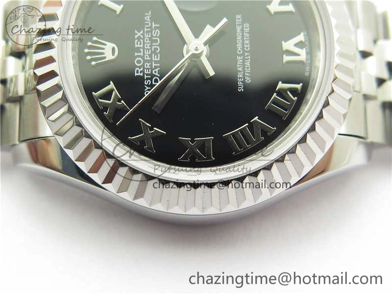 SmoothTexture Datejust 28mm 279174 SS BP Maker Best Edition Black Roman Dial on SS Jubilee Bracelet ETA 2601