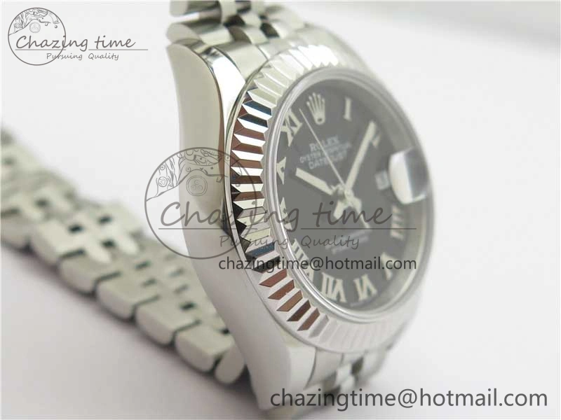 SmoothTexture Datejust 28mm 279174 SS BP Maker Best Edition Black Roman Dial on SS Jubilee Bracelet ETA 2601
