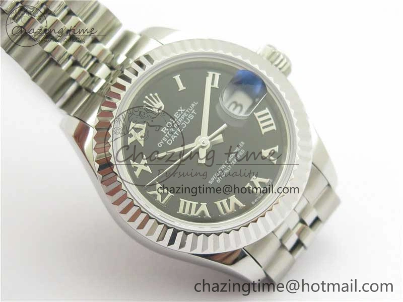 SmoothTexture Datejust 28mm 279174 SS BP Maker Best Edition Black Roman Dial on SS Jubilee Bracelet ETA 2601