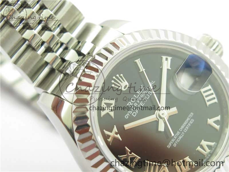 SmoothTexture Datejust 28mm 279174 SS BP Maker Best Edition Black Roman Dial on SS Jubilee Bracelet ETA 2601