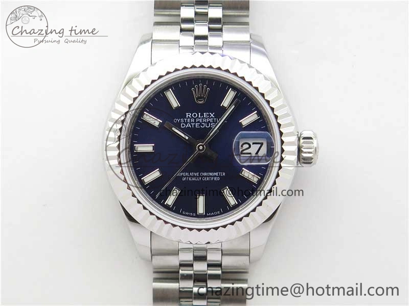 Datejust 28mm 279174 SS BP Maker Best Edition Blue Dial on SS Jubilee Bracelet ETA MoistureWicking 2596