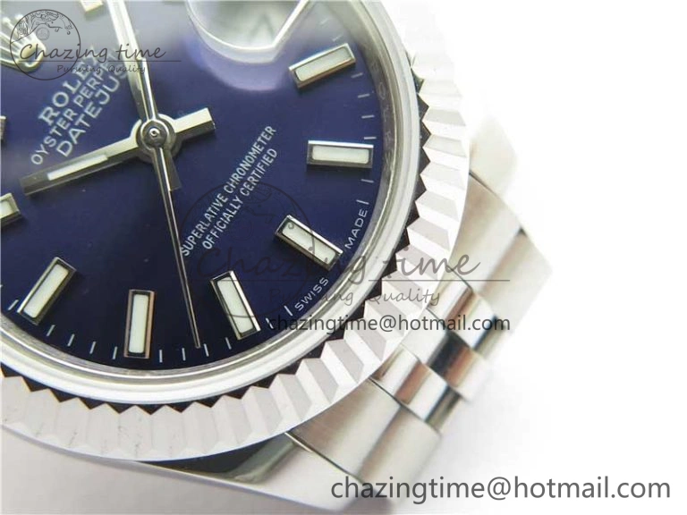 Datejust 28mm 279174 SS BP Maker Best Edition Blue Dial on SS Jubilee Bracelet ETA MoistureWicking 2596