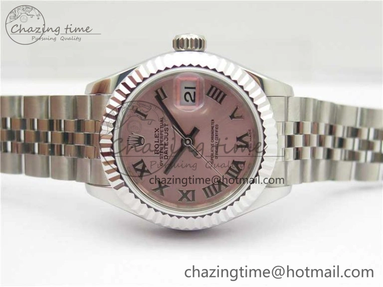 Unique Datejust 28mm 279174 SS BP Maker Best Edition Pink Roman Dial on SS Jubilee Bracelet ETA 2604