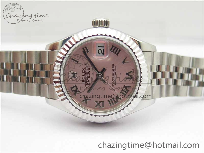 Unique Datejust 28mm 279174 SS BP Maker Best Edition Pink Roman Dial on SS Jubilee Bracelet ETA 2604