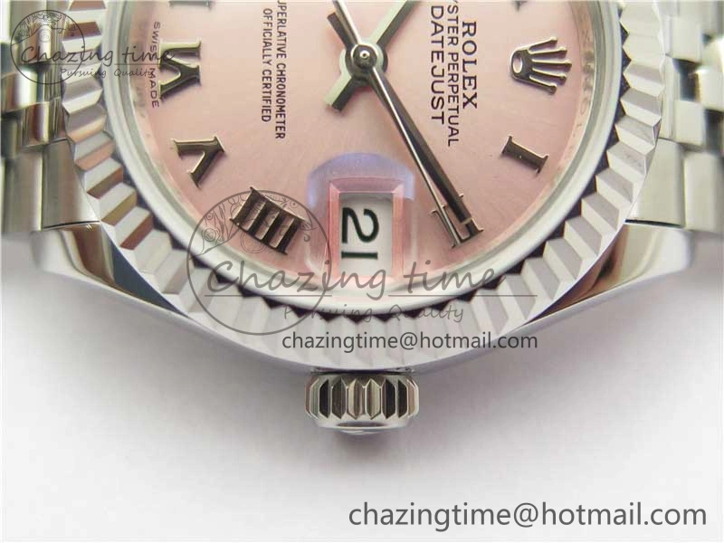 Unique Datejust 28mm 279174 SS BP Maker Best Edition Pink Roman Dial on SS Jubilee Bracelet ETA 2604