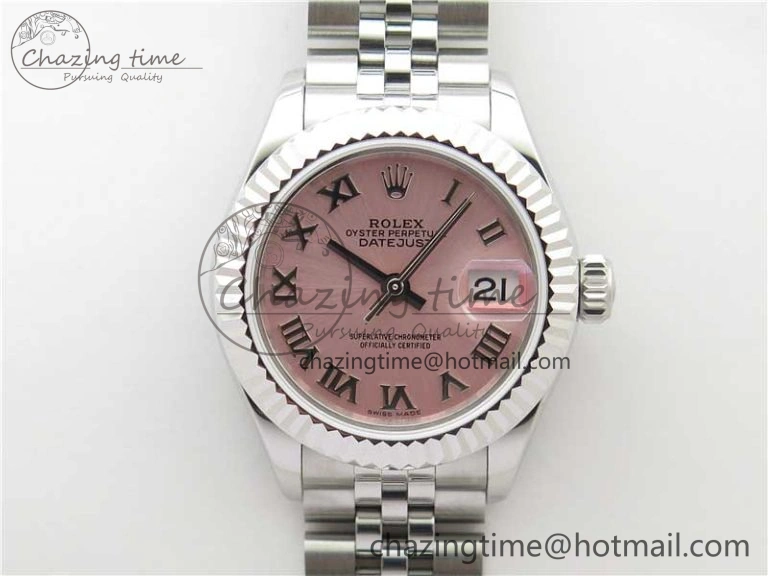 Unique Datejust 28mm 279174 SS BP Maker Best Edition Pink Roman Dial on SS Jubilee Bracelet ETA 2604
