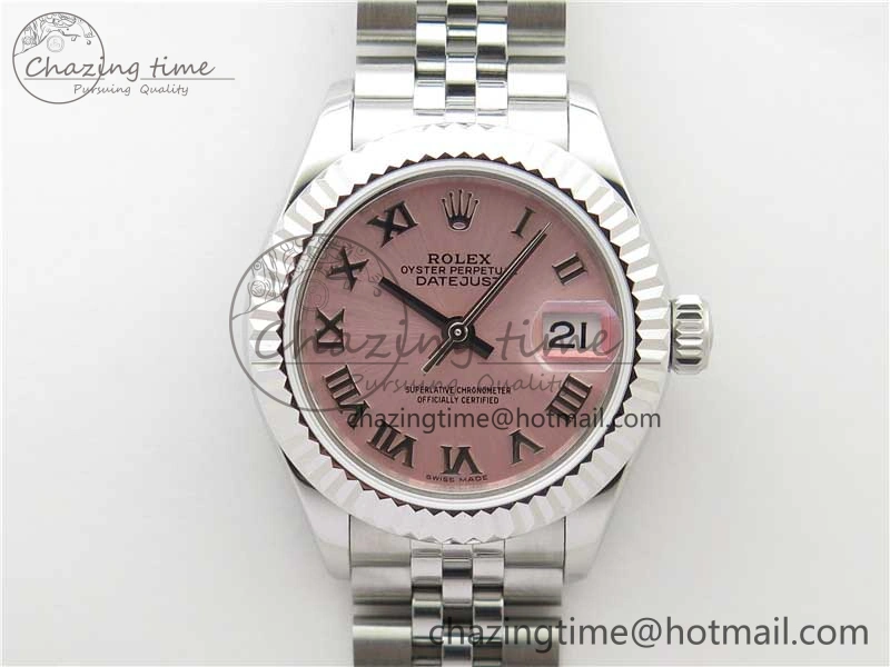 Unique Datejust 28mm 279174 SS BP Maker Best Edition Pink Roman Dial on SS Jubilee Bracelet ETA 2604
