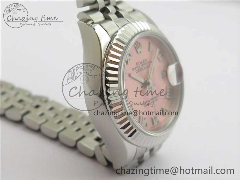 Unique Datejust 28mm 279174 SS BP Maker Best Edition Pink Roman Dial on SS Jubilee Bracelet ETA 2604