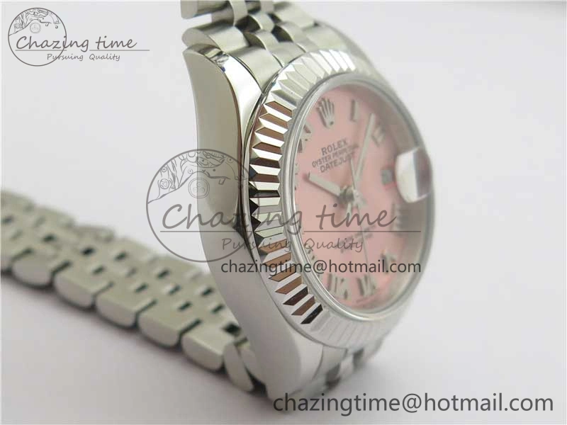 Unique Datejust 28mm 279174 SS BP Maker Best Edition Pink Roman Dial on SS Jubilee Bracelet ETA 2604