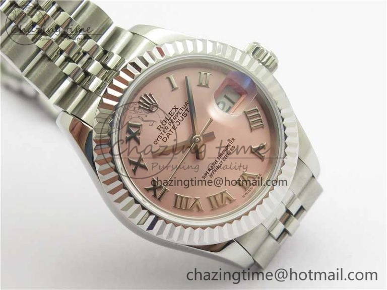 Unique Datejust 28mm 279174 SS BP Maker Best Edition Pink Roman Dial on SS Jubilee Bracelet ETA 2604