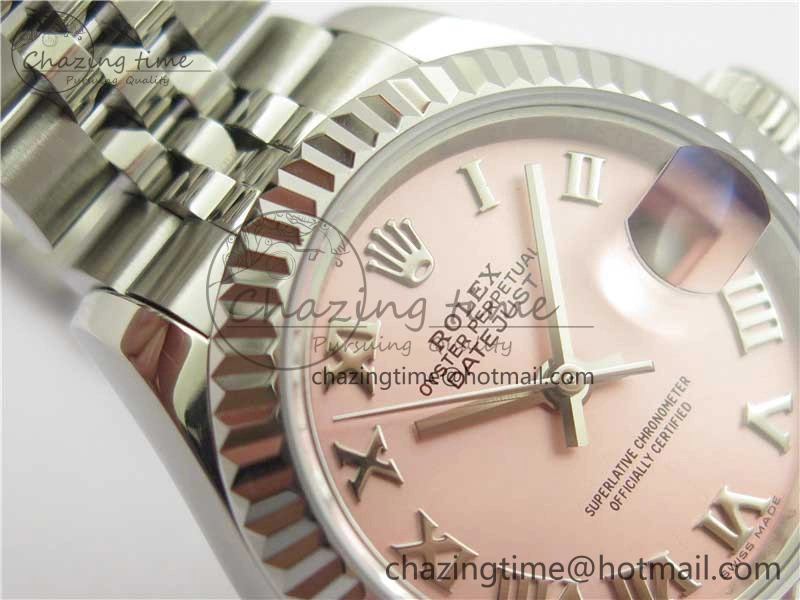 Unique Datejust 28mm 279174 SS BP Maker Best Edition Pink Roman Dial on SS Jubilee Bracelet ETA 2604