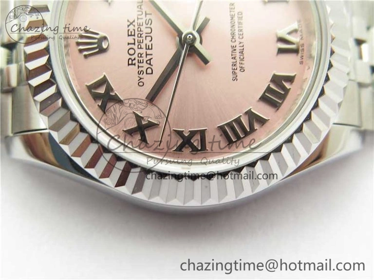 Unique Datejust 28mm 279174 SS BP Maker Best Edition Pink Roman Dial on SS Jubilee Bracelet ETA 2604