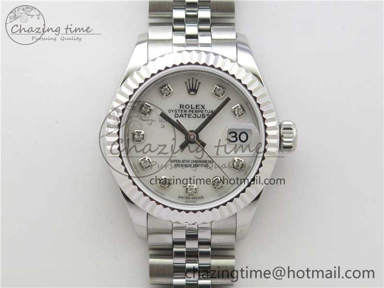 Datejust 28mm 279174 SS BP Maker Best Edition White Crystal Dial on SS Jubilee Bracelet ETA Sophisticated 2597