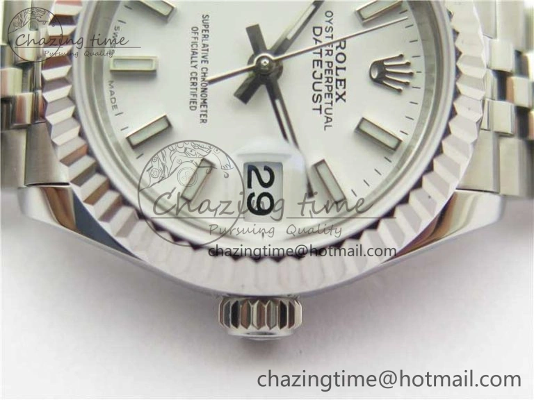 Datejust 28mm 279174 SS BP Maker Best Edition White Dial on SS Jubilee Bracelet ETA Sophisticated 2595