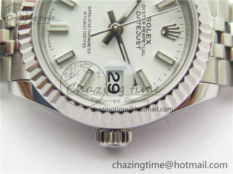 Datejust 28mm 279174 SS BP Maker Best Edition White Dial on SS Jubilee Bracelet ETA Sophisticated 2595