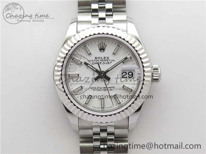 Datejust 28mm 279174 SS BP Maker Best Edition White Dial on SS Jubilee Bracelet ETA Sophisticated 2595