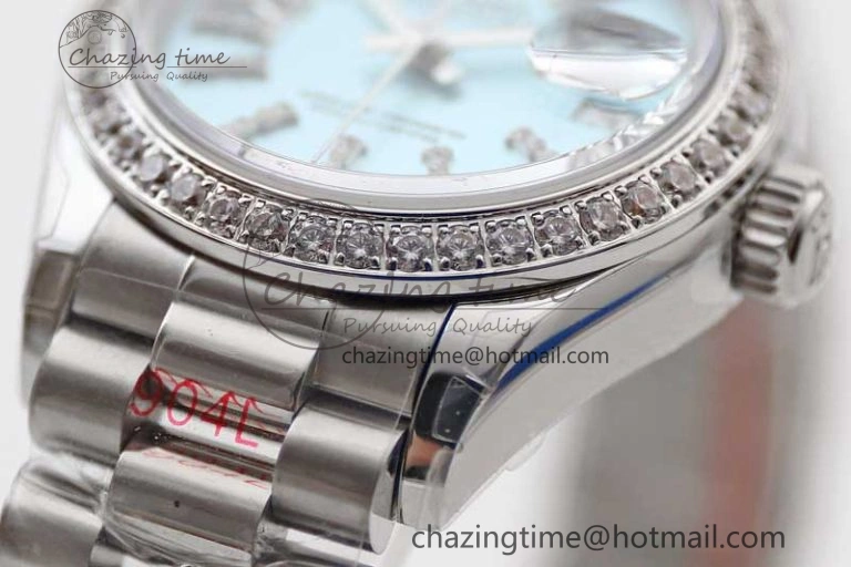 Sophisticated Datejust 28mm 279179 SS Crystals TWF Best Edition Blue Dial Star Crystals Markers on SS Oyster Bracelet NH 10193