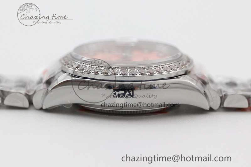Datejust 28mm 279179 SS Crystals TWF Best Edition Pink Dial Star Crystals Markers on SS Oyster Bracelet NH Practical 10195