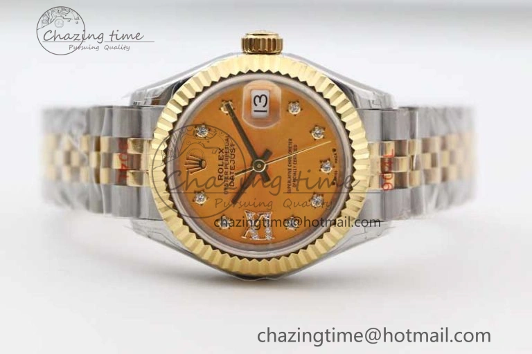 HighPerformance Datejust 28mm 279179 SS YG TWF Best Edition Gold Diamonds Markers Dial on SS YG Jubilee Bracelet NH 10190