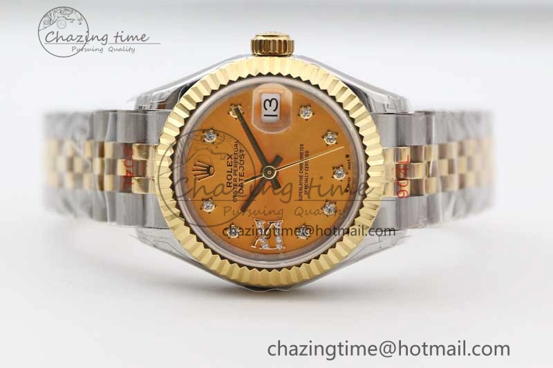 HighPerformance Datejust 28mm 279179 SS YG TWF Best Edition Gold Diamonds Markers Dial on SS YG Jubilee Bracelet NH 10190