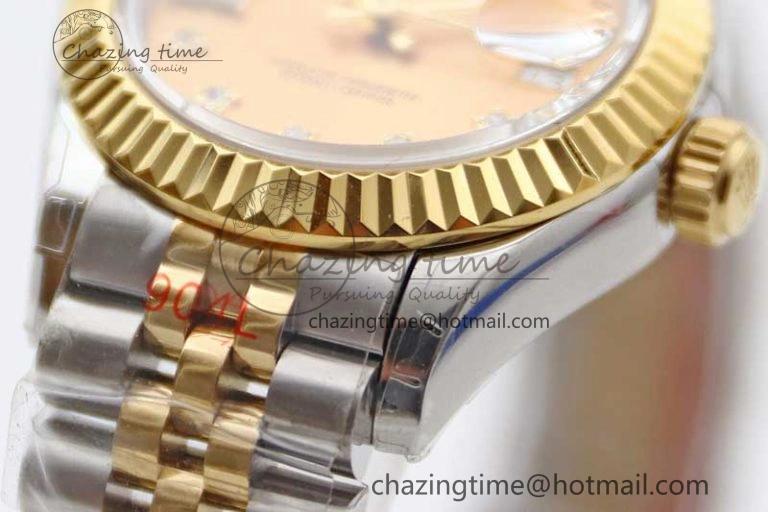 HighPerformance Datejust 28mm 279179 SS YG TWF Best Edition Gold Diamonds Markers Dial on SS YG Jubilee Bracelet NH 10190