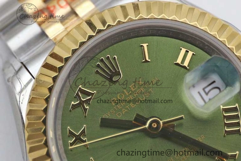 Datejust 28mm 279179 SS YG TWF Best Edition Green Roman Markers Dial on SS Jubilee Bracelet NH Neat 10191