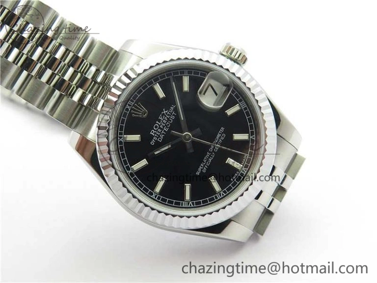 Modern Datejust 31mm 178274 SS GSF Best Edition Black Stick Markers Dial on SS Jubilee Bracelet SEIKO NH05A 3049