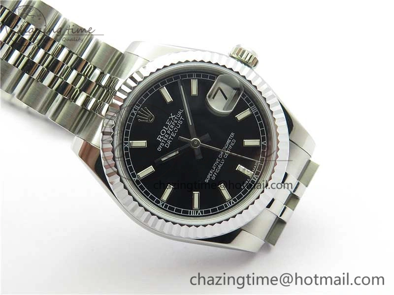 Modern Datejust 31mm 178274 SS GSF Best Edition Black Stick Markers Dial on SS Jubilee Bracelet SEIKO NH05A 3049