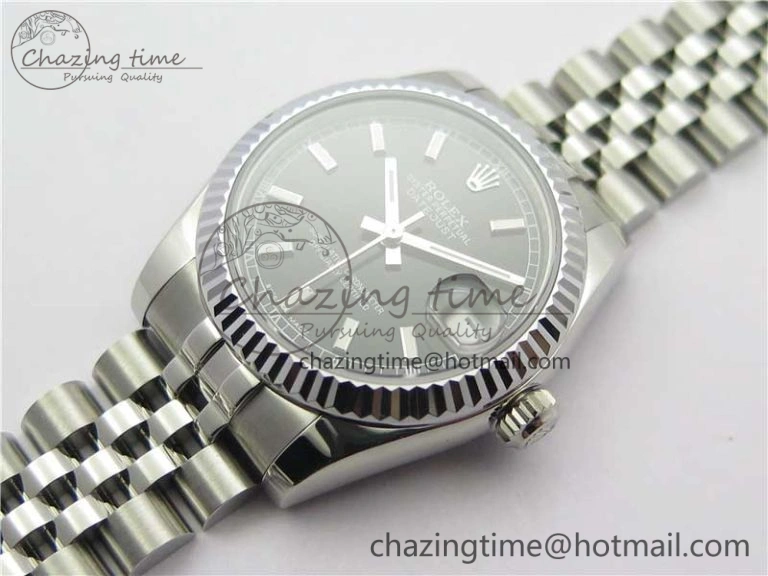 Modern Datejust 31mm 178274 SS GSF Best Edition Black Stick Markers Dial on SS Jubilee Bracelet SEIKO NH05A 3049