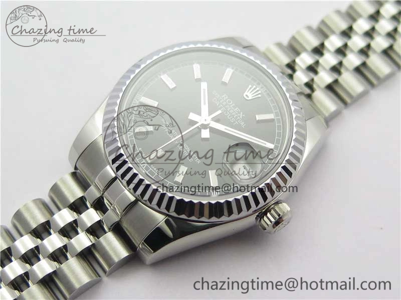 Modern Datejust 31mm 178274 SS GSF Best Edition Black Stick Markers Dial on SS Jubilee Bracelet SEIKO NH05A 3049