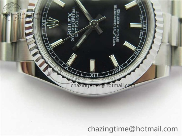 Datejust 31mm 178274 SS GSF Best Edition Black Stick Markers Dial on SS President Bracelet SEIKO NH05A Lightweight 3058