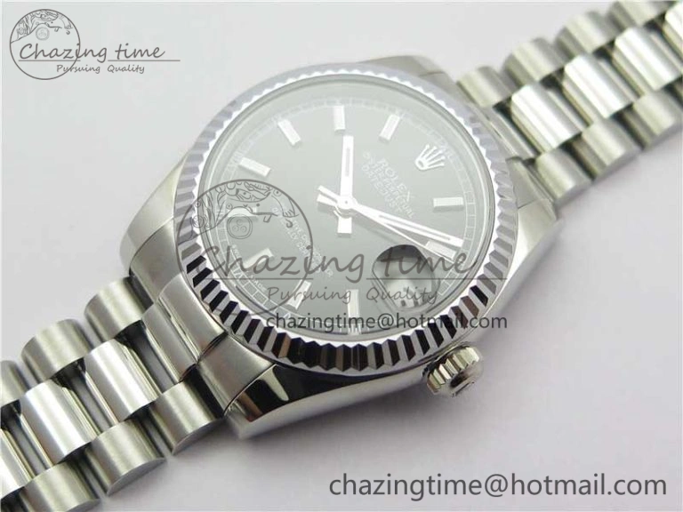 Datejust 31mm 178274 SS GSF Best Edition Black Stick Markers Dial on SS President Bracelet SEIKO NH05A Lightweight 3058