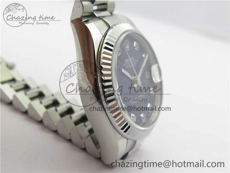 Neat Datejust 31mm 178274 SS GSF Best Edition Blue Crystal Markers Dial on SS President Bracelet SEIKO NH05A 10502