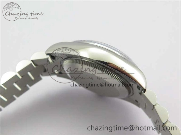 Neat Datejust 31mm 178274 SS GSF Best Edition Blue Crystal Markers Dial on SS President Bracelet SEIKO NH05A 10502