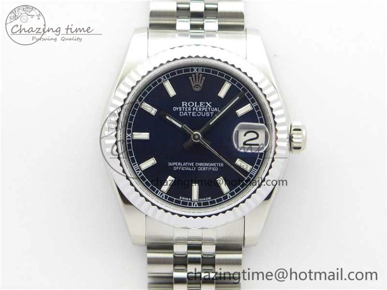 RelaxedFit Datejust 31mm 178274 SS GSF Best Edition Blue Stick Markers Dial on SS Jubilee Bracelet SEIKO NH05A 3048