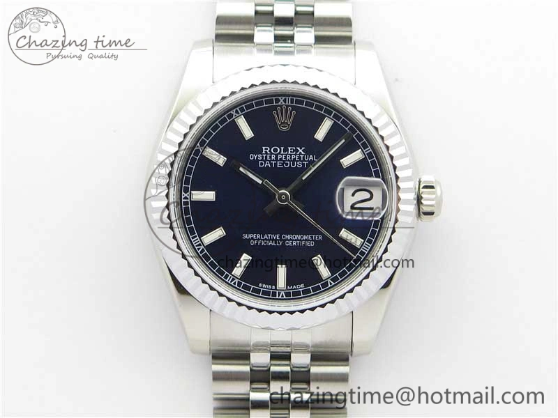 Breathable Datejust 31mm 178274 SS GSF Best Edition Blue Stick Markers Dial on SS Jubilee Bracelet SEIKO NH05A 10496