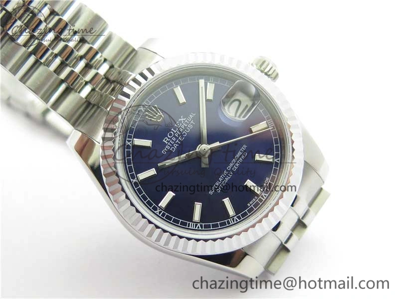 Breathable Datejust 31mm 178274 SS GSF Best Edition Blue Stick Markers Dial on SS Jubilee Bracelet SEIKO NH05A 10496