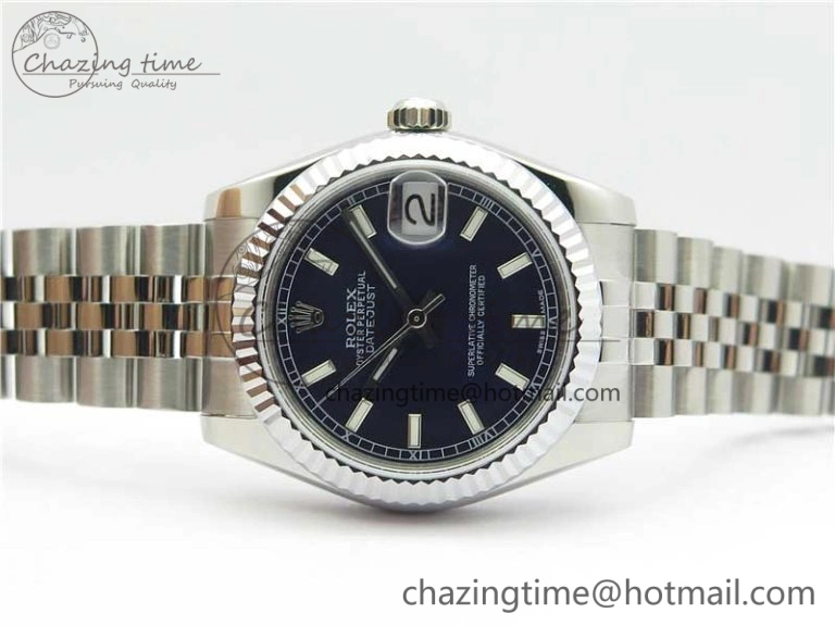 Breathable Datejust 31mm 178274 SS GSF Best Edition Blue Stick Markers Dial on SS Jubilee Bracelet SEIKO NH05A 10496