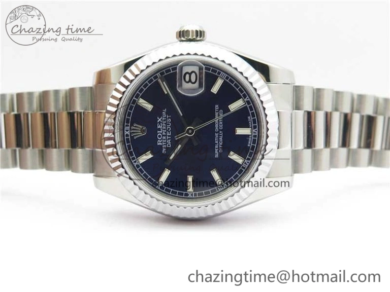 SmoothTexture Datejust 31mm 178274 SS GSF Best Edition Blue Stick Markers Dial on SS President Bracelet SEIKO NH05A 3057