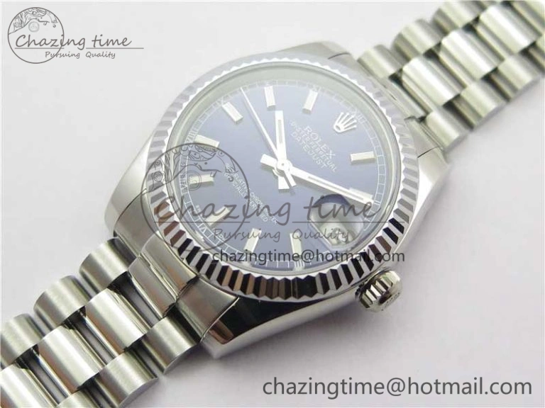 SmoothTexture Datejust 31mm 178274 SS GSF Best Edition Blue Stick Markers Dial on SS President Bracelet SEIKO NH05A 3057