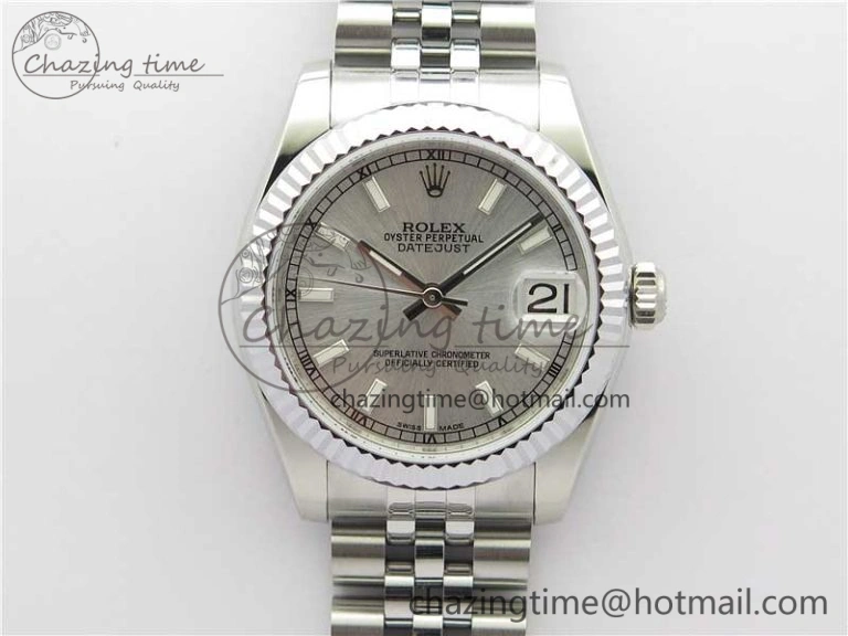 EyeCatching Datejust 31mm 178274 SS GSF Best Edition Silver Stick Markers Dial on SS Jubilee Bracelet SEIKO NH05A 3046