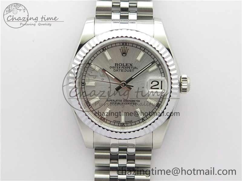 EyeCatching Datejust 31mm 178274 SS GSF Best Edition Silver Stick Markers Dial on SS Jubilee Bracelet SEIKO NH05A 3046