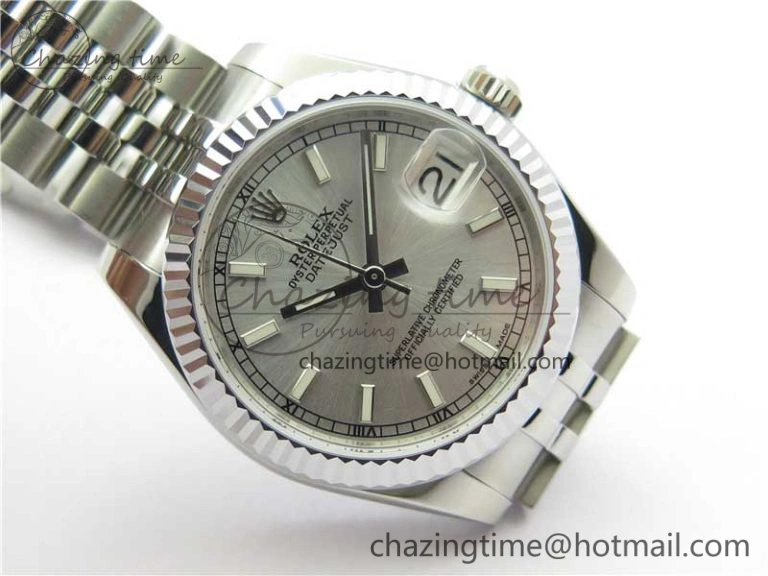 EyeCatching Datejust 31mm 178274 SS GSF Best Edition Silver Stick Markers Dial on SS Jubilee Bracelet SEIKO NH05A 3046