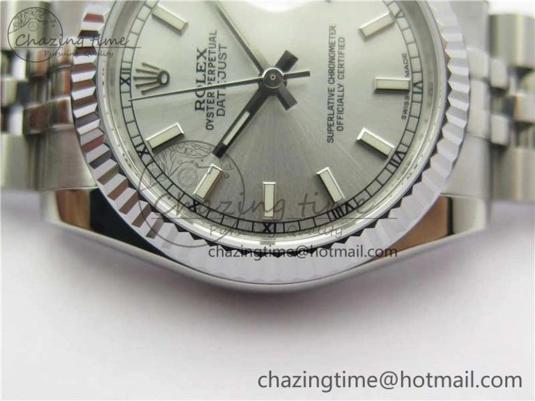 EyeCatching Datejust 31mm 178274 SS GSF Best Edition Silver Stick Markers Dial on SS Jubilee Bracelet SEIKO NH05A 3046