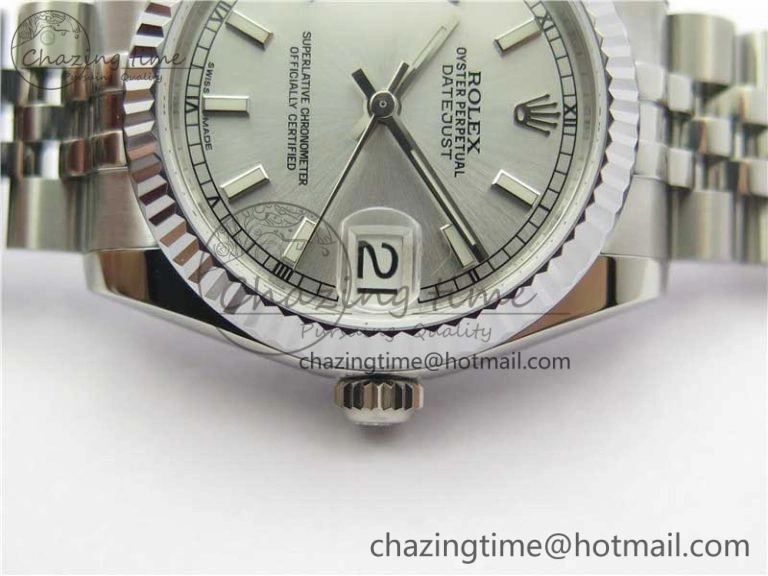 EyeCatching Datejust 31mm 178274 SS GSF Best Edition Silver Stick Markers Dial on SS Jubilee Bracelet SEIKO NH05A 3046