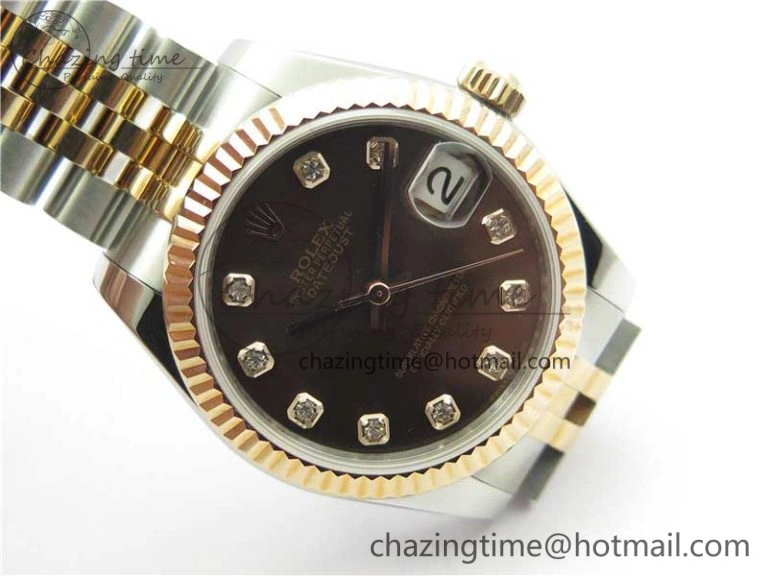 Datejust 31mm 178274 SS RG GSF Best Edition Brown Crystal Markers Dial on SS RG Jubilee Bracelet SEIKO NH05A MultiPurpose 10491