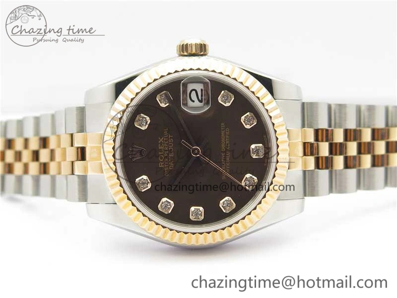 Datejust 31mm 178274 SS RG GSF Best Edition Brown Crystal Markers Dial on SS RG Jubilee Bracelet SEIKO NH05A MultiPurpose 10491