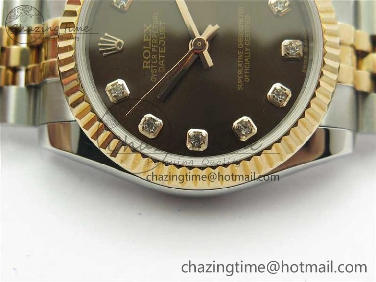 Datejust 31mm 178274 SS RG GSF Best Edition Brown Crystal Markers Dial on SS RG Jubilee Bracelet SEIKO NH05A MultiPurpose 10491